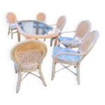 Salon de jardin en rotin vivai del sud, ann�es 60