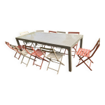 Salon de jardin, table habitat (10 à 14 places) et 10 chaises hespéride Salon de jardin, table habitat (10 à 14 places) et 10 chaises hespéride