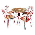 Salon de jardin vintage fer forg d poque