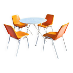 Salon de jardin vintage fer et plastique Salon de jardin vintage fer et plastique