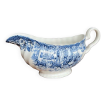 Saucier en faence bleu de enoch wedgwood - royal homes of britain