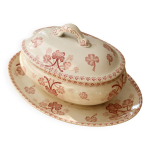Saucière antique avec chapeau terre de fer rouge lunéville modèle lucien Saucière antique avec chapeau terre de fer rouge lunéville modèle lucien