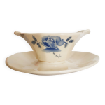 Saucire en porcelaine digoin , modle rose bleue