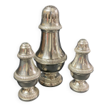 Saupoudreuse  sucre salire poivrire sel poivre mtal argent louis xvi