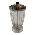 Saupoudreuse, sucrier en verre de style art dco