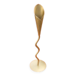 Sculpture cornet (grand modle) pied torsad mtal de couleur or