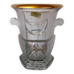 Seau  champagne cristal de lorraine rehauss or