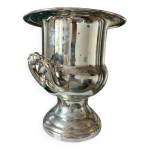 Seau  champagne en mtal argent.