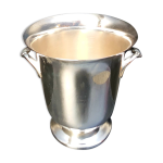 Seau  champagne en mtal argent des annes 50