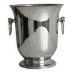 Seau  champagne en mtal argent brillant