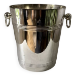 Seau  champagne en mtal argent vintage