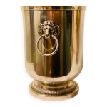Seau  champagne ttes de lions poque xxe en mtal argent poinonn