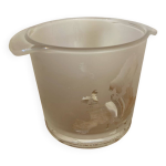 Seau a glace ancien spie verre moul carte europe vintage