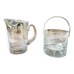 Seau  glace et carafe en cristal
