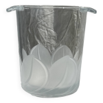Seau à glace ou à champagne en verre motifs de pétales stylisés Seau à glace ou à champagne en verre motifs de pétales stylisés