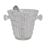 Seau  glace en cristal et sa pince en inox