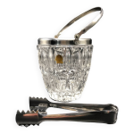 Seau � glace en crystal et sa pincette