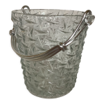 Seau  glace motifs gomtriques triangles dans le verre