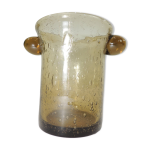 Seau  glace en verre bull fum attr.  biot