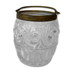 Seau à glace en verre ou cristal moulé 19ème siècle Seau à glace en verre ou cristal moulé 19ème siècle