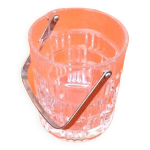 Seau  glace verre moul et cisel dcor gomtrique