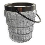 Seau  glace en verre vintage