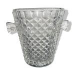Seau à glace vintage en verre taillé Seau à glace vintage en verre taillé