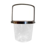 Seau  glaons en cristal taill  dcor vgtal et monture inox