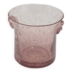 Seau à glaçons / à glace verre bullé, vintage Seau à glaçons / à glace verre bullé, vintage