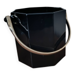 Seau  glaons octogonal verre tremp noir octime par arcoroc