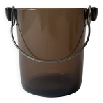 Seau � gla�on en verre ambr�, france 1970