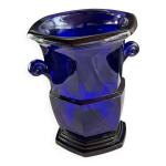 Seau a glacons verre bleu de bristol