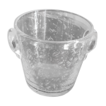 Seau à glaçons en verre soufflé bullé transparent Seau à glaçons en verre soufflé bullé transparent