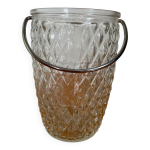 Seau  glaons verre vintage