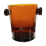 Seau à glaçons vintage en verre ambré Seau à glaçons vintage en verre ambré
