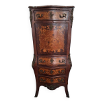 Secrtaire ancien plateau marbre, meuble bureau fin 19e siecle