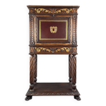 Secrtaire en bois sculpt et polychrome, style no - renaissance, xixe sicl