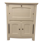 Secrtaire, bureau en bois massif peint en blanc