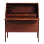 Secr�taire de bureau en teck kai kristiansen mod�le 63 avec miroir de courtoisie, ann�es 1960