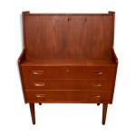 Secretaire bureau vintage design scandinave en teck 1960 made in danemark danois Secretaire bureau vintage design scandinave en teck 1960 made in danemark danois