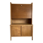 Secr�taire en ch�ne des ann�es 50 avec portes coulissantes