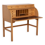 Secrtaire  cylindre andreas hansen en chne, annes 1970 hadsten traeindustri