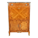 Secr�taire estampill� en bois de rose, style transition 1900