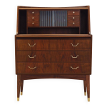 Secrétaire en noyer, design danois, années 1970, production : danemark Secrétaire en noyer, design danois, années 1970, production : danemark