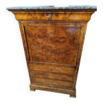 Secrétaire style louis - philippe en ronce de noyer xixe siècle Secrétaire style louis - philippe en ronce de noyer xixe siècle