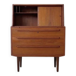 Secrétaire en teck ag aarhus, 3 tiroirs et miroir caché, danemark, années 1960 Secrétaire en teck ag aarhus, 3 tiroirs et miroir caché, danemark, années 1960