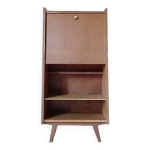 Secrétaire vintage années 1960 design incliné bois clair pieds compas Secrétaire vintage années 1960 design incliné bois clair pieds compas
