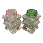 Sel et poivre verre moulé à facettes Sel et poivre verre moulé à facettes