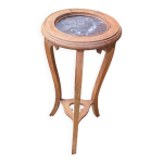 Sellette ancienne style louis xv en bois et marbre