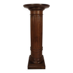 Sellette colonne antique noyer